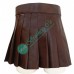 Brown leather kilt with adjustable belt